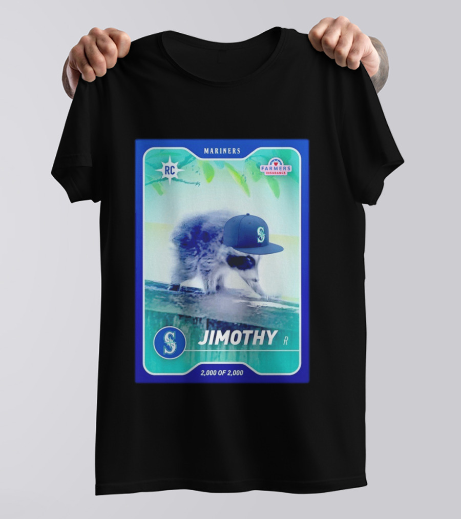 Seattle Mariners Jimothy Night Farmers Insurance Rookie Card 2000 Of 2000 T-Shirt