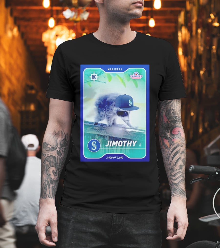Seattle Mariners Jimothy Night Farmers Insurance Rookie Card 2000 Of 2000 T-Shirt