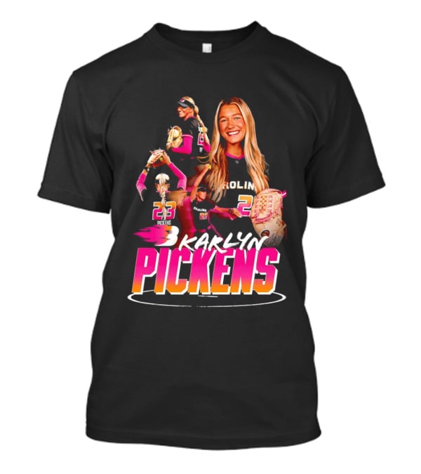Carolina Softball Karlyn Pickens No 23 Collage T-Shirt