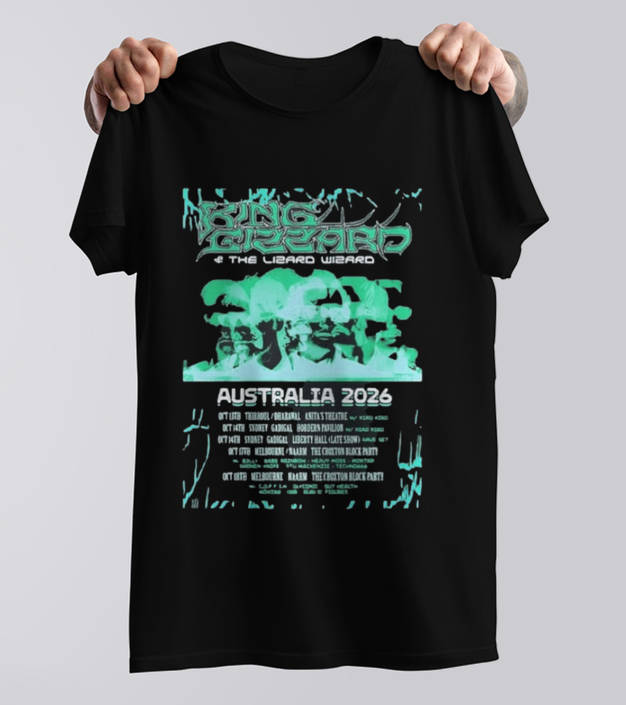King Gizzard And The Lizard Wizard Australia 2026 Tour Chevalier Darwin Paddo Liberty Hall The Croxton Hotel T-Shirt
