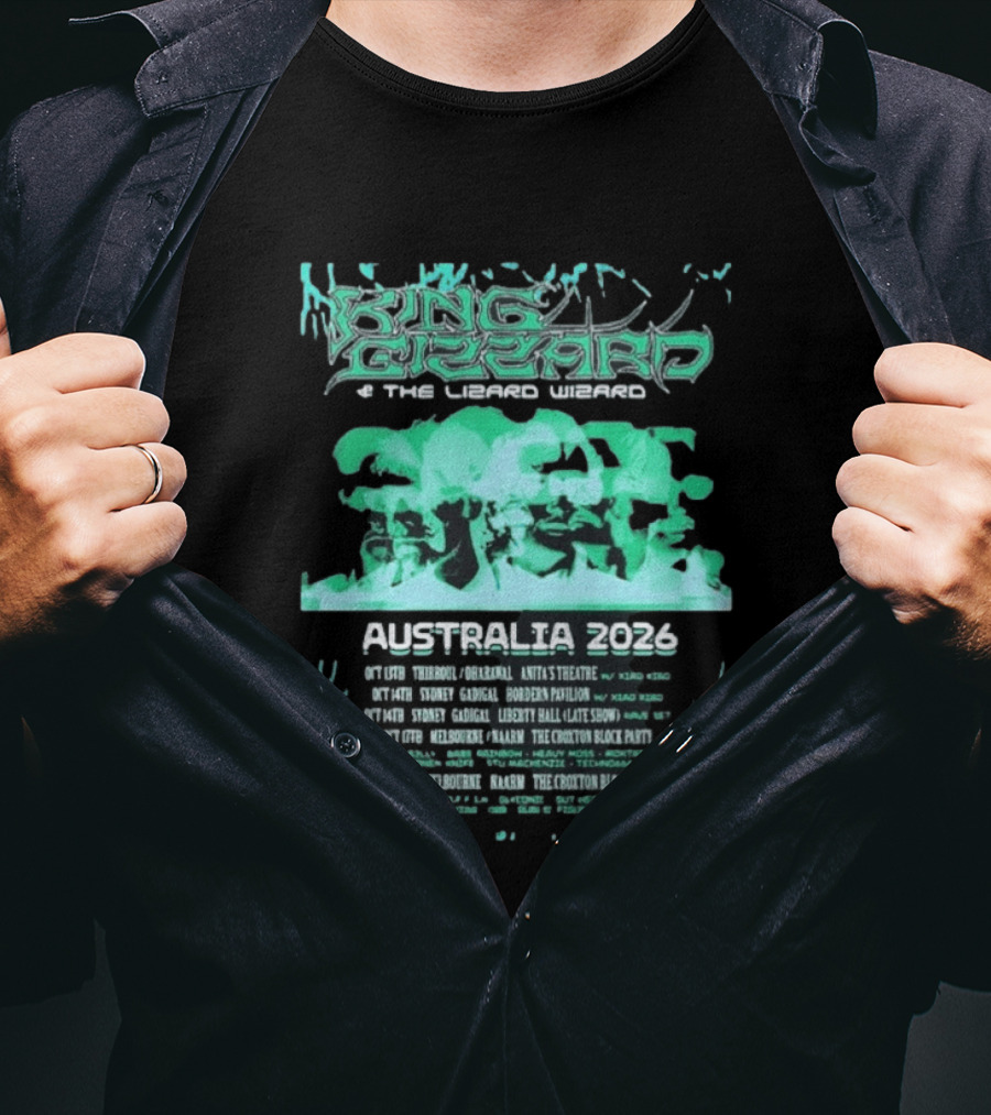 King Gizzard And The Lizard Wizard Australia 2026 Tour Chevalier Darwin Paddo Liberty Hall The Croxton Hotel T-Shirt