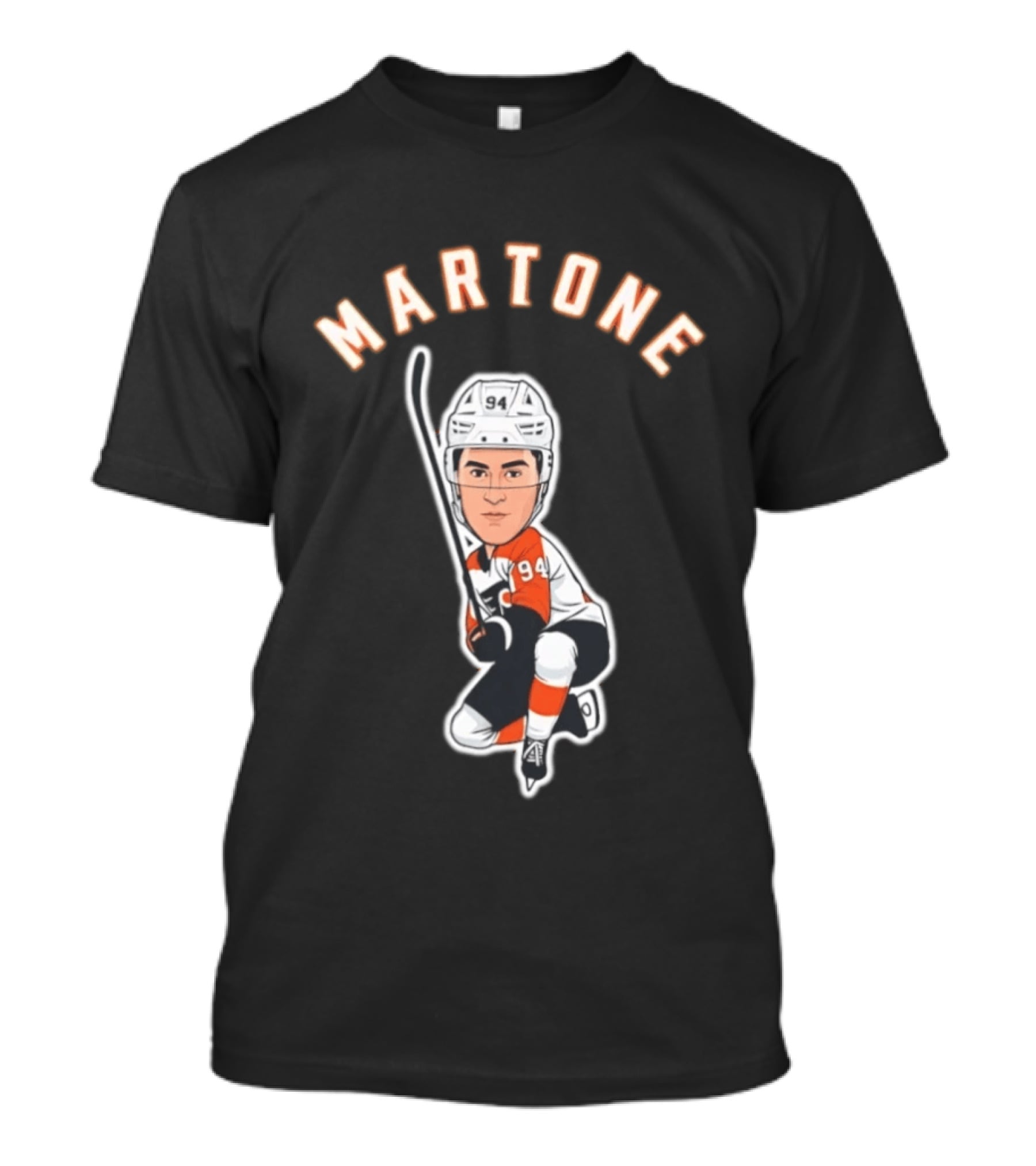 Martone 94 Hockey Player Cartoon T-Shirt