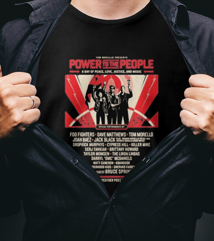 Livenation Presents Power To The People Event For Justice Love Freedom And Peace Foo Fighters Columbia Maryland October 03 2026 T-Shirt