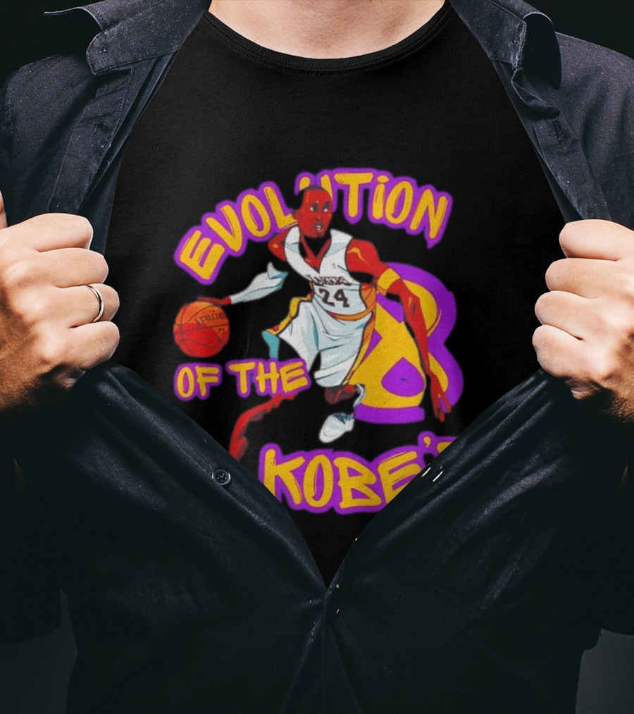 Evolution Of The Kobe's Lakers Basketball Number 24 T-Shirt