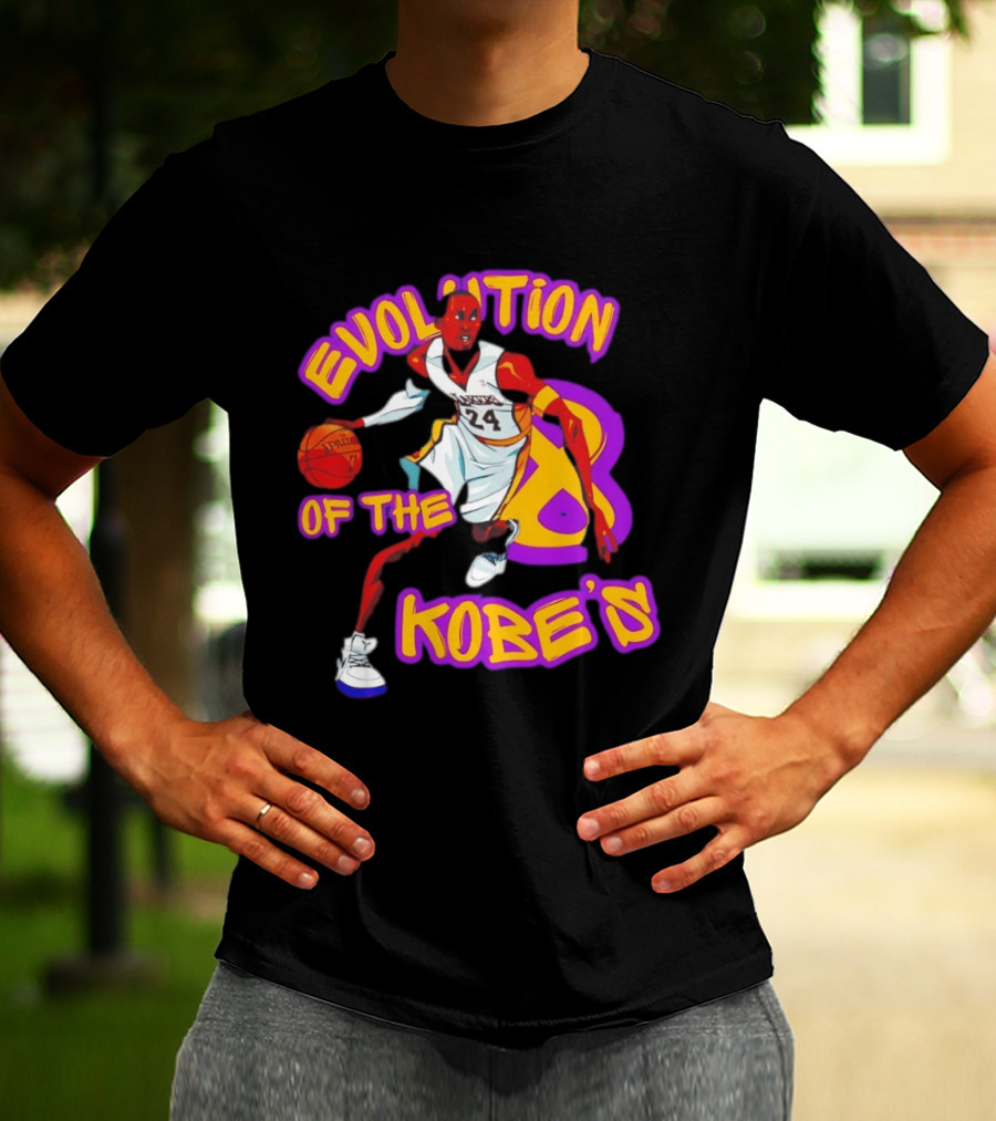Evolution Of The Kobe's Lakers Basketball Number 24 T-Shirt