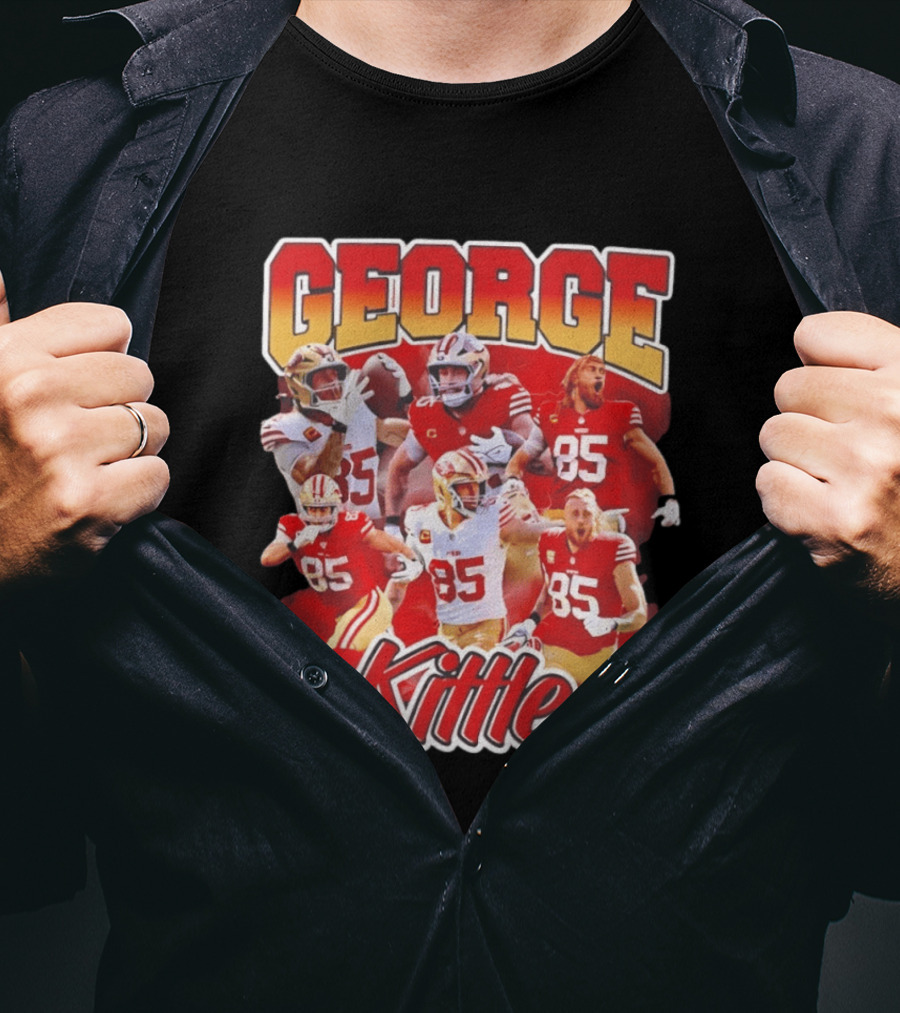 George Kittle 90s Bootleg Vintage Style Football Fan Collection T-Shirt