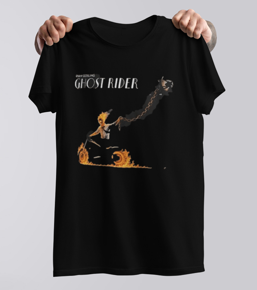 Ryan Gosling Ghost Rider Fiery Chain Journey T-Shirt