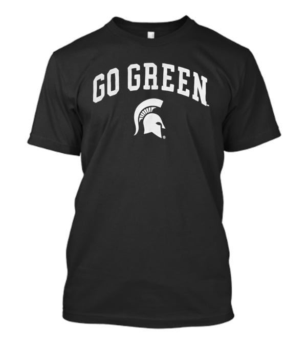 Go Green Michigan State Spartans Helmet T-Shirt