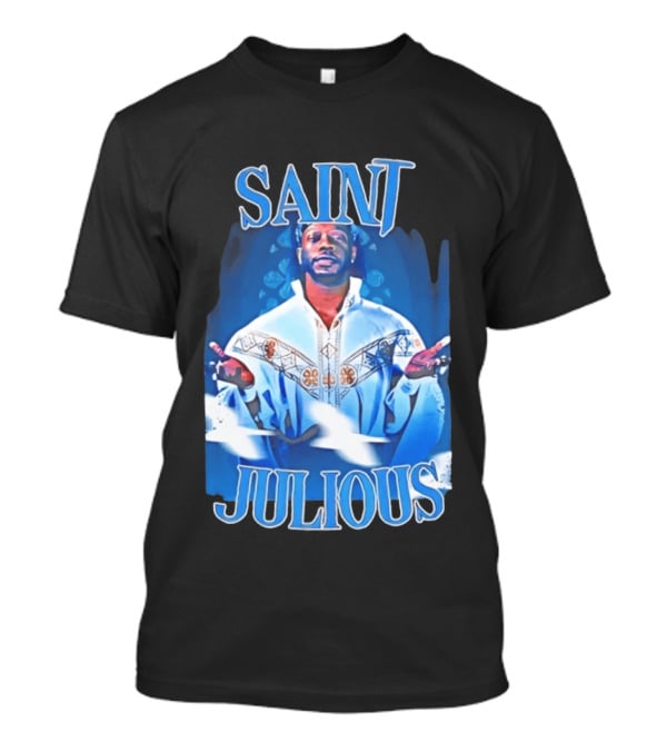 Saint Julios Majestic Icon In White Robe T-Shirt