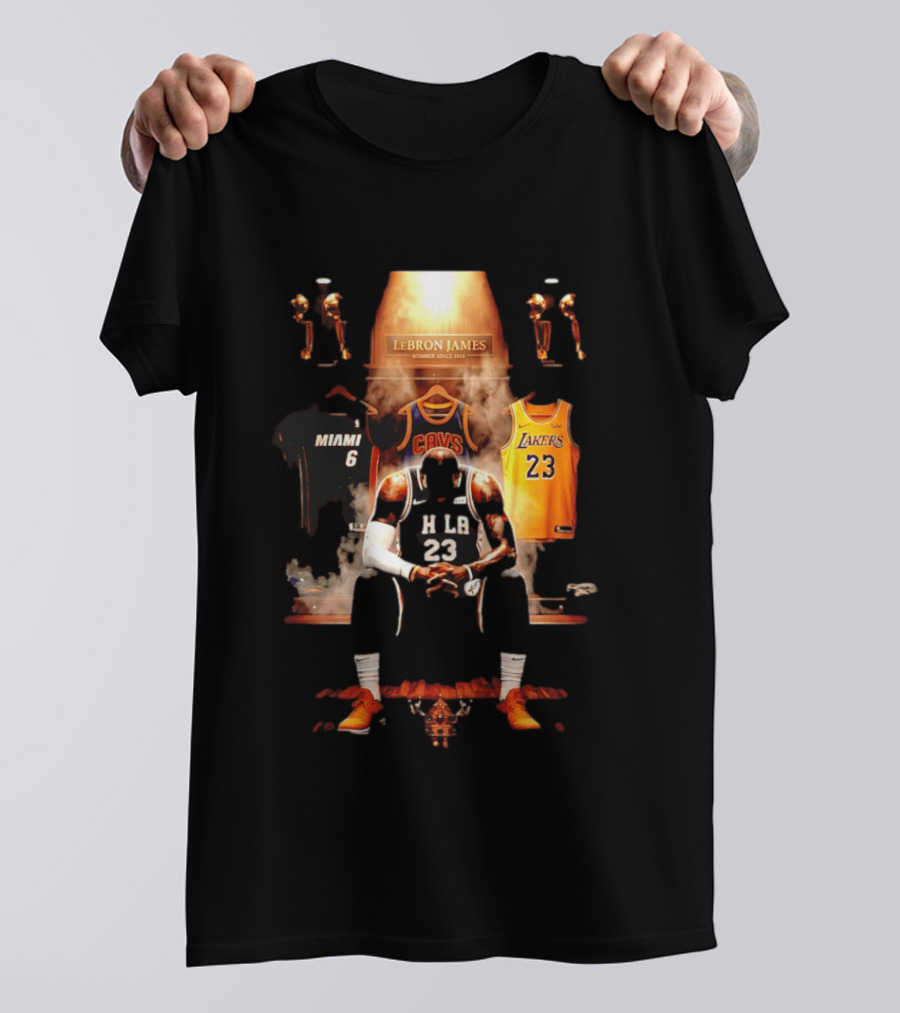 LeBron James Miami Cavaliers Lakers Number 23 MVP Champion Career Highlights T-Shirt