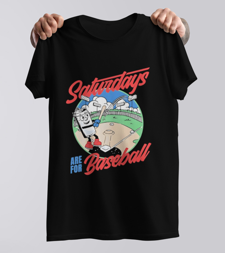 Saturdays Are For Baseball Beer Batter Classic Game Field Fun T-Shirt