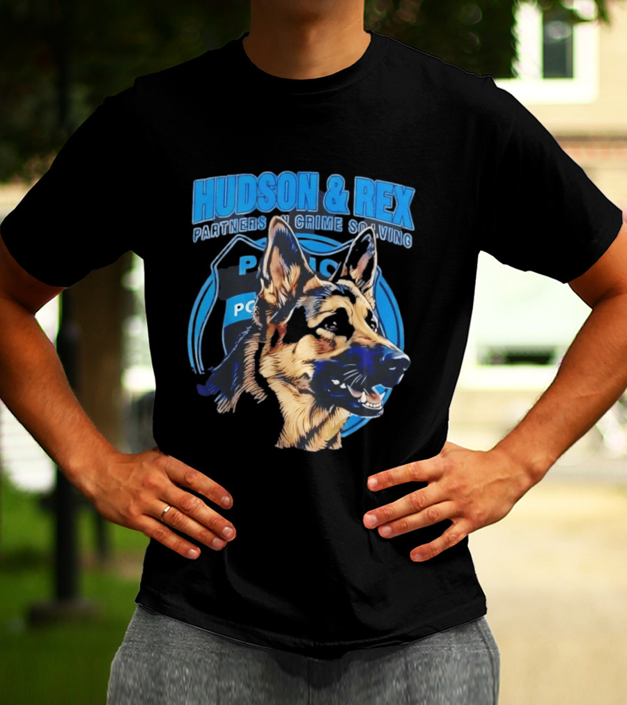 Hudson & Rex German Shepherd Partners In Crime Solving Police T-Shirt
