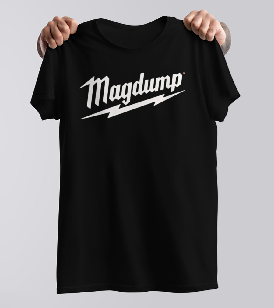 Magdump Shooting Firearms Tactical Gun Culture Lightning Bolt T-Shirt