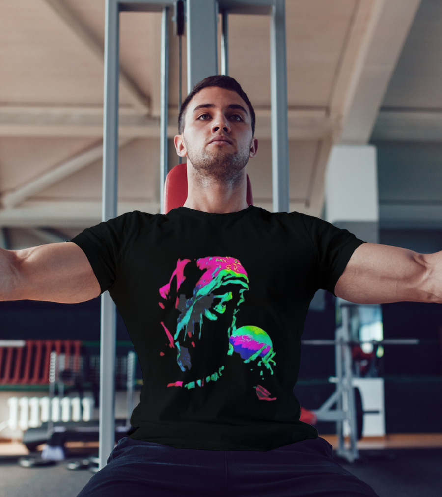 Skeleton The Prophet Psychedelic Vivid Colors Alışveriş Yap T-Shirt