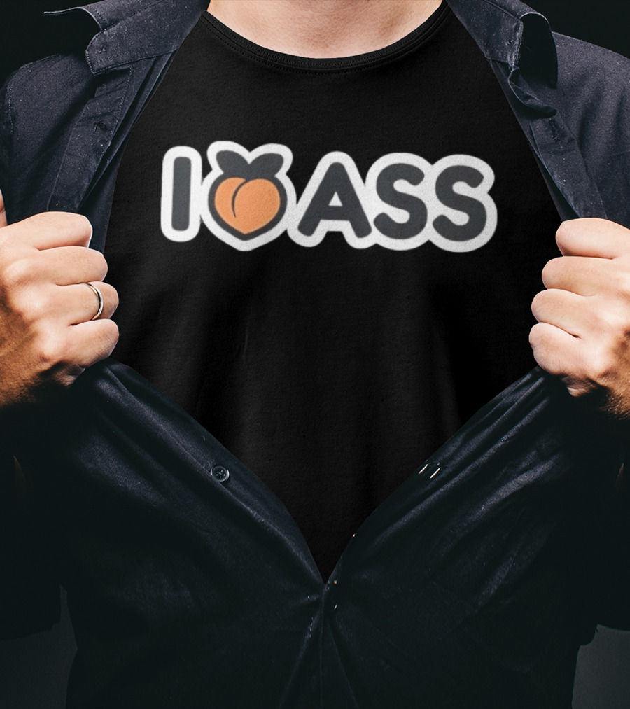 I Peach Ass Fun Emoji Wordplay Humor T-Shirt
