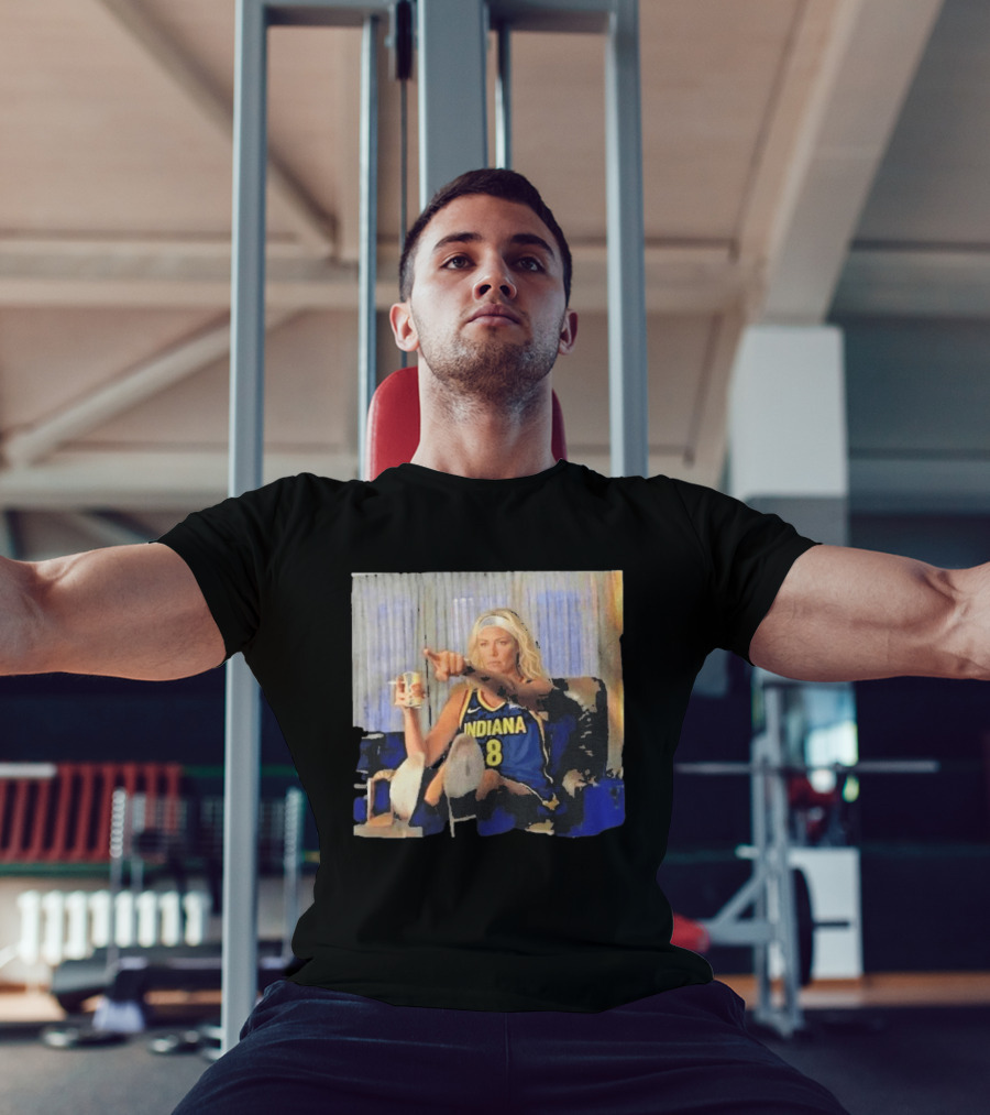 Sophie Cunningham Indiana Number 8 Rick Dalton Leonardo DiCaprio Pointing Scene T-Shirt