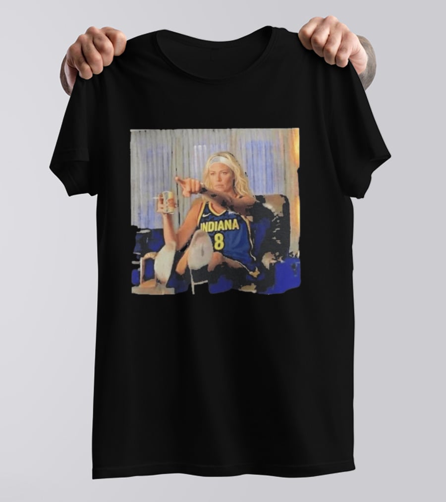 Sophie Cunningham Indiana Number 8 Rick Dalton Leonardo DiCaprio Pointing Scene T-Shirt