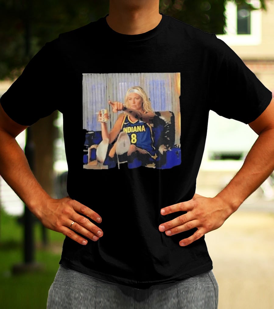 Sophie Cunningham Indiana Number 8 Rick Dalton Leonardo DiCaprio Pointing Scene T-Shirt