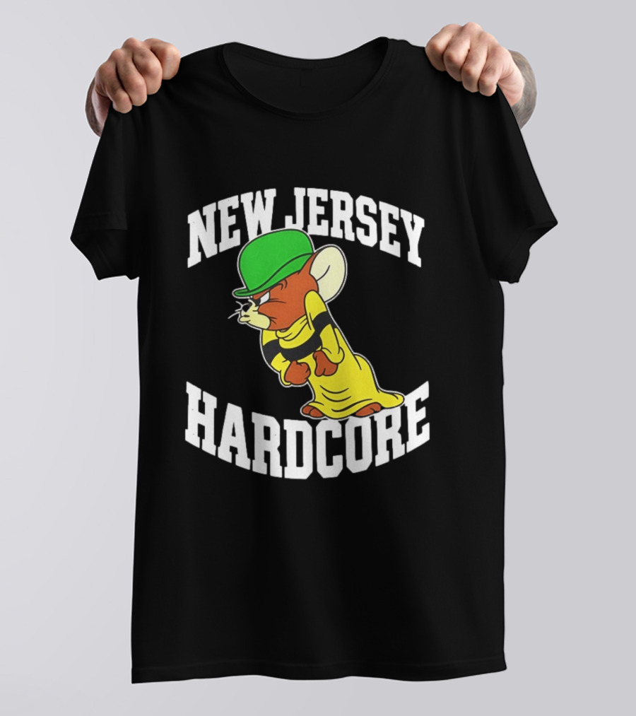 New Jersey Hardcore Jerry Mouse Green Cap T-Shirt
