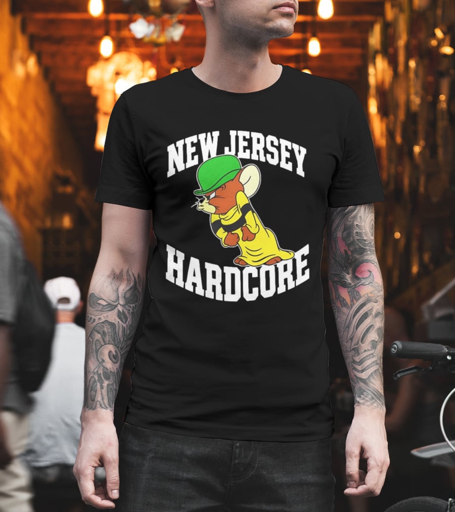 New Jersey Hardcore Jerry Mouse Green Cap T-Shirt