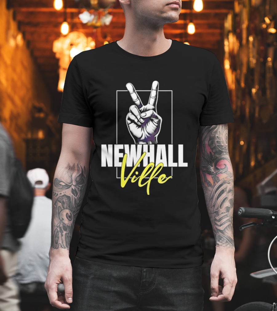 Newhall Ville Peace Gesture Hand T-Shirt