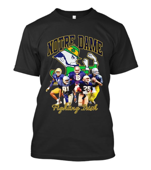 Notre Dame Fighting Irish Football Players Collage T-Shirt