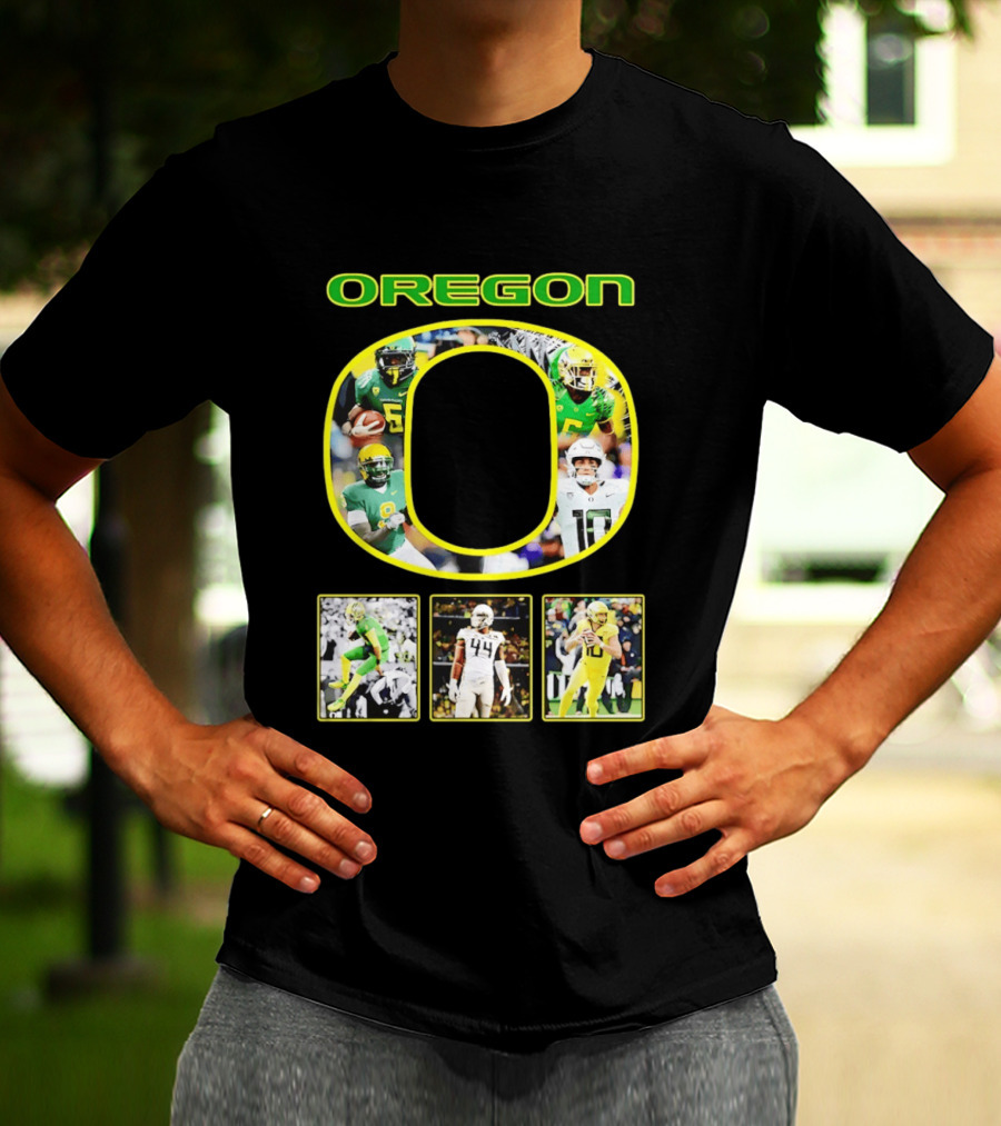 Oregon Ducks Football Players Collage NCAA Team Spirit T-Shirt