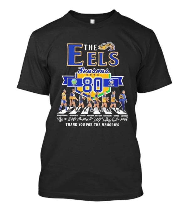 Parramatta Eels The Eels 80 Seasons 1947 2026 Abbey Road Thank You For The Memories T-Shirt