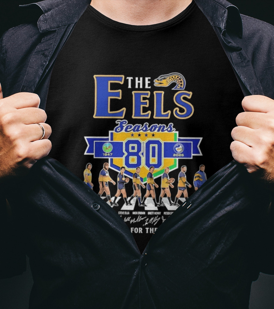 Parramatta Eels The Eels 80 Seasons 1947 2026 Abbey Road Thank You For The Memories T-Shirt