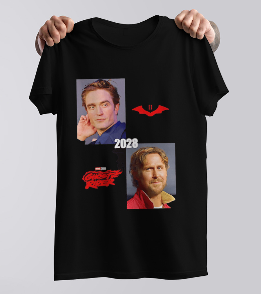 The Batman 2 2028 Marvel Studios Ghost Rider Robert Pattinson Ryan Gosling T-Shirt