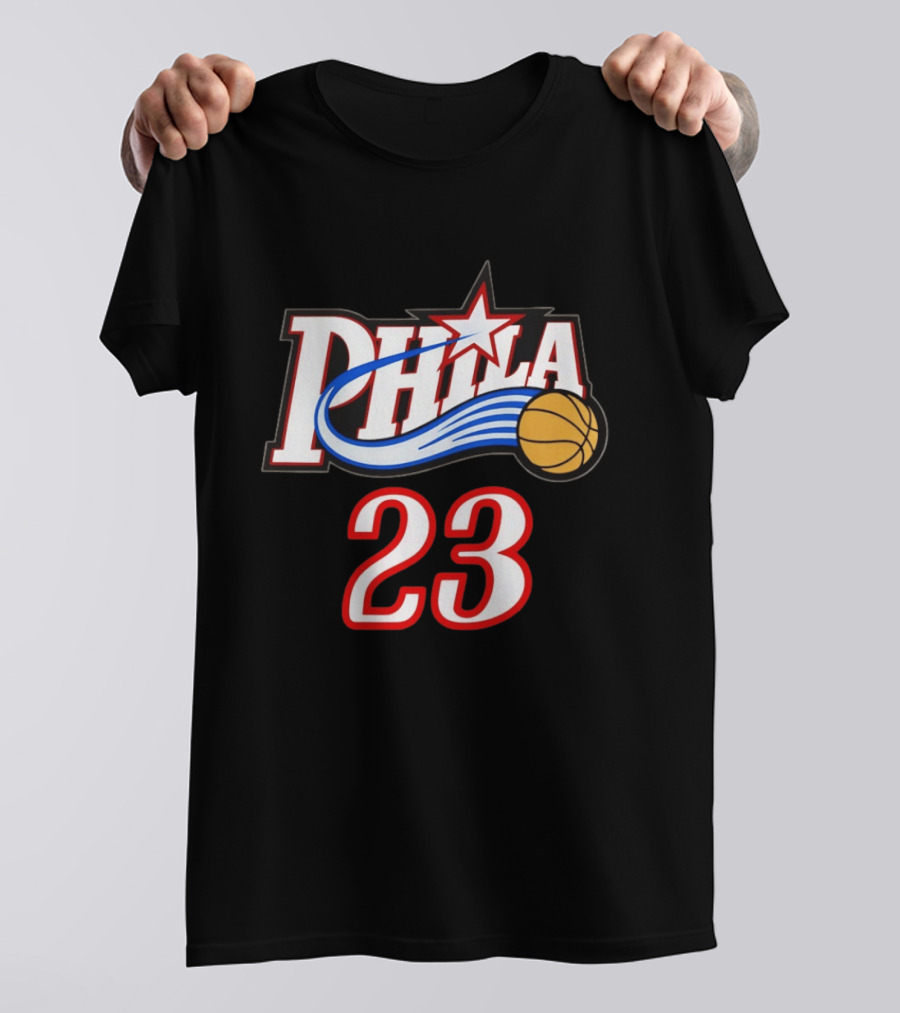 Phila Basketball LeBron James 23 Philadelphia 76ers Jersey T-Shirt