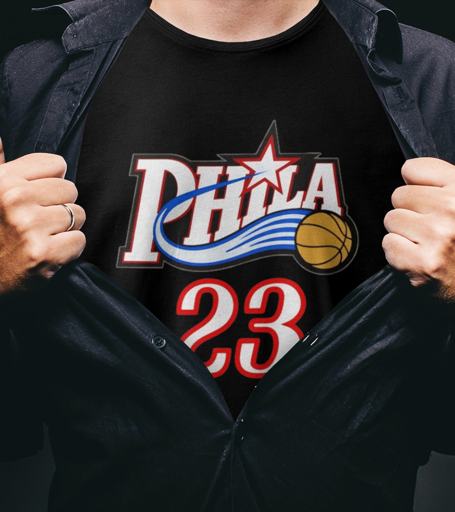 Phila Basketball LeBron James 23 Philadelphia 76ers Jersey T-Shirt
