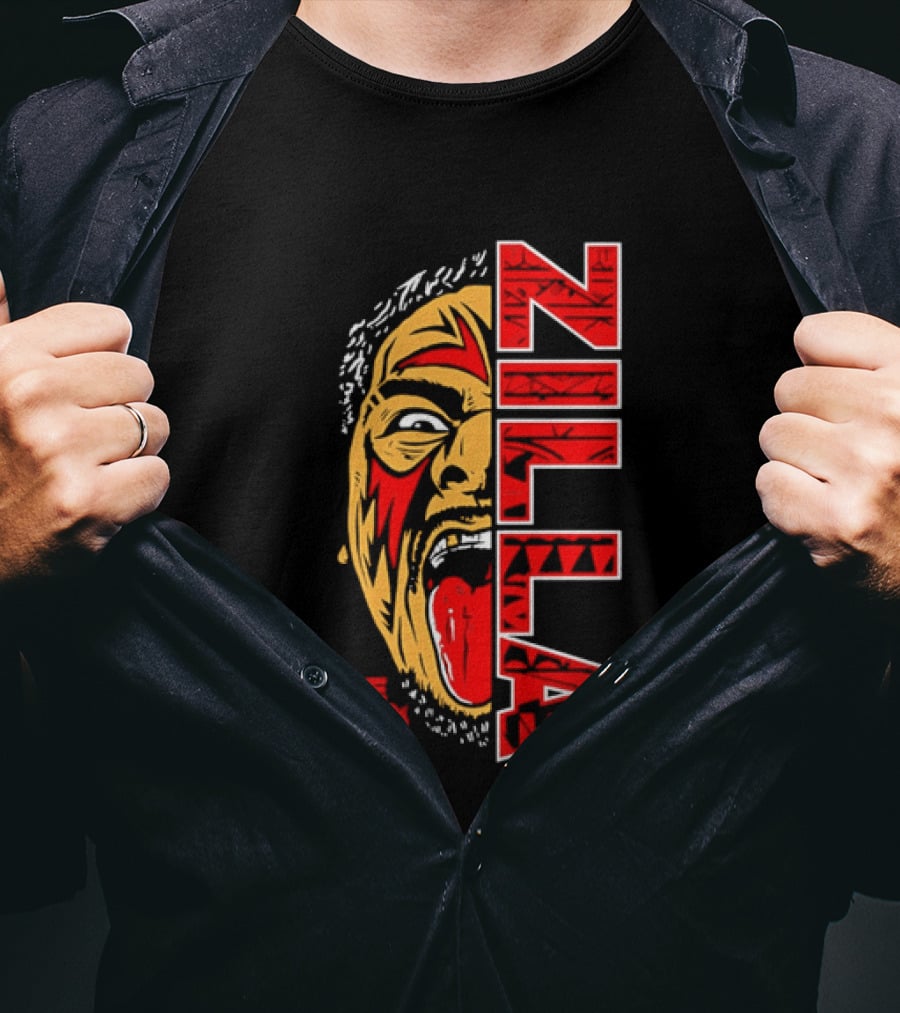 The Main One Zilla Tribal Wrestling Face T-Shirt