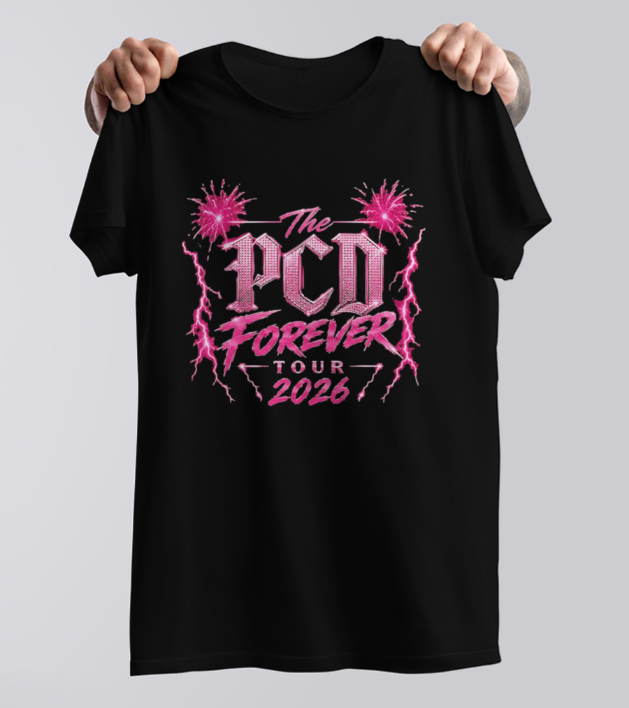 The PCD Forever Tour 2026 Pink Fireworks And Lightning T-Shirt