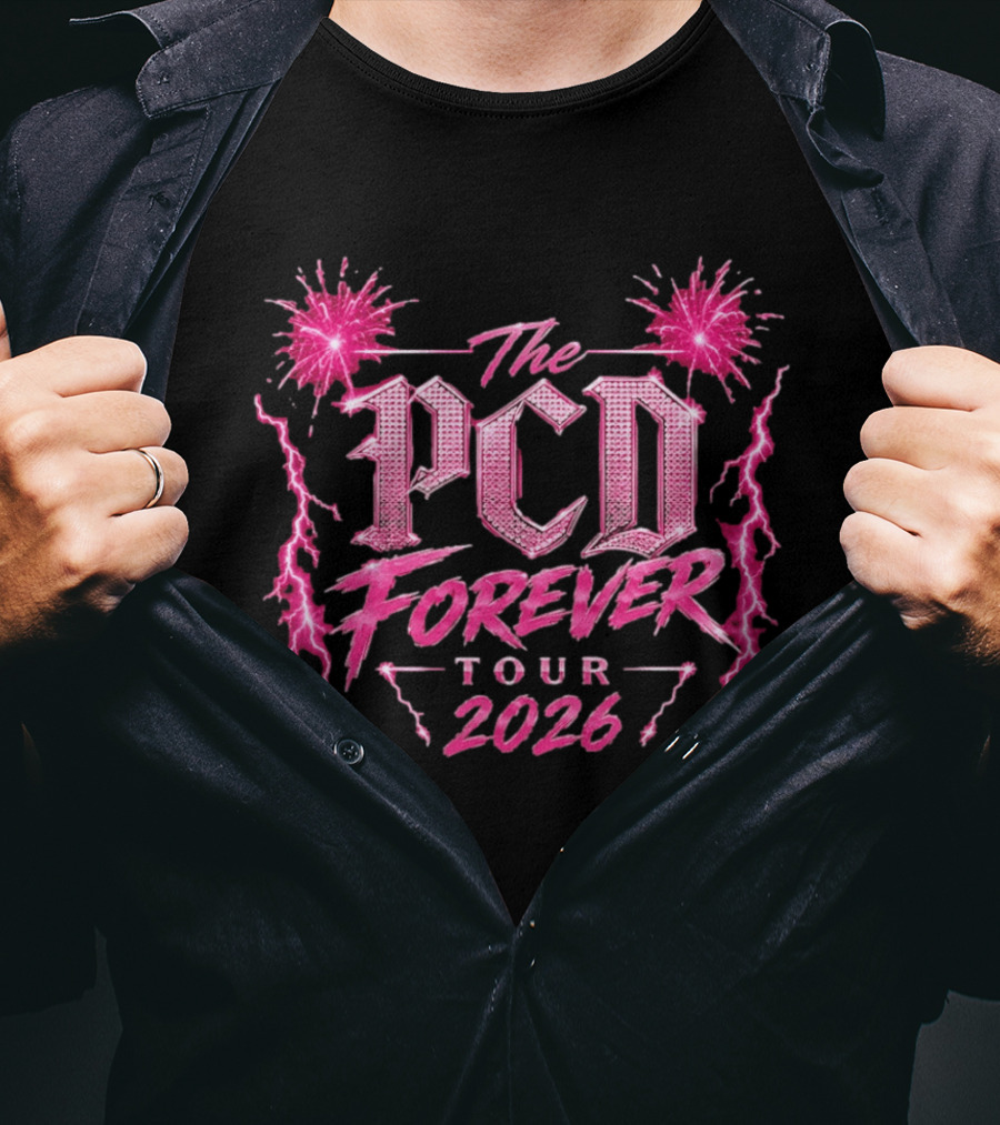 The PCD Forever Tour 2026 Pink Fireworks And Lightning T-Shirt