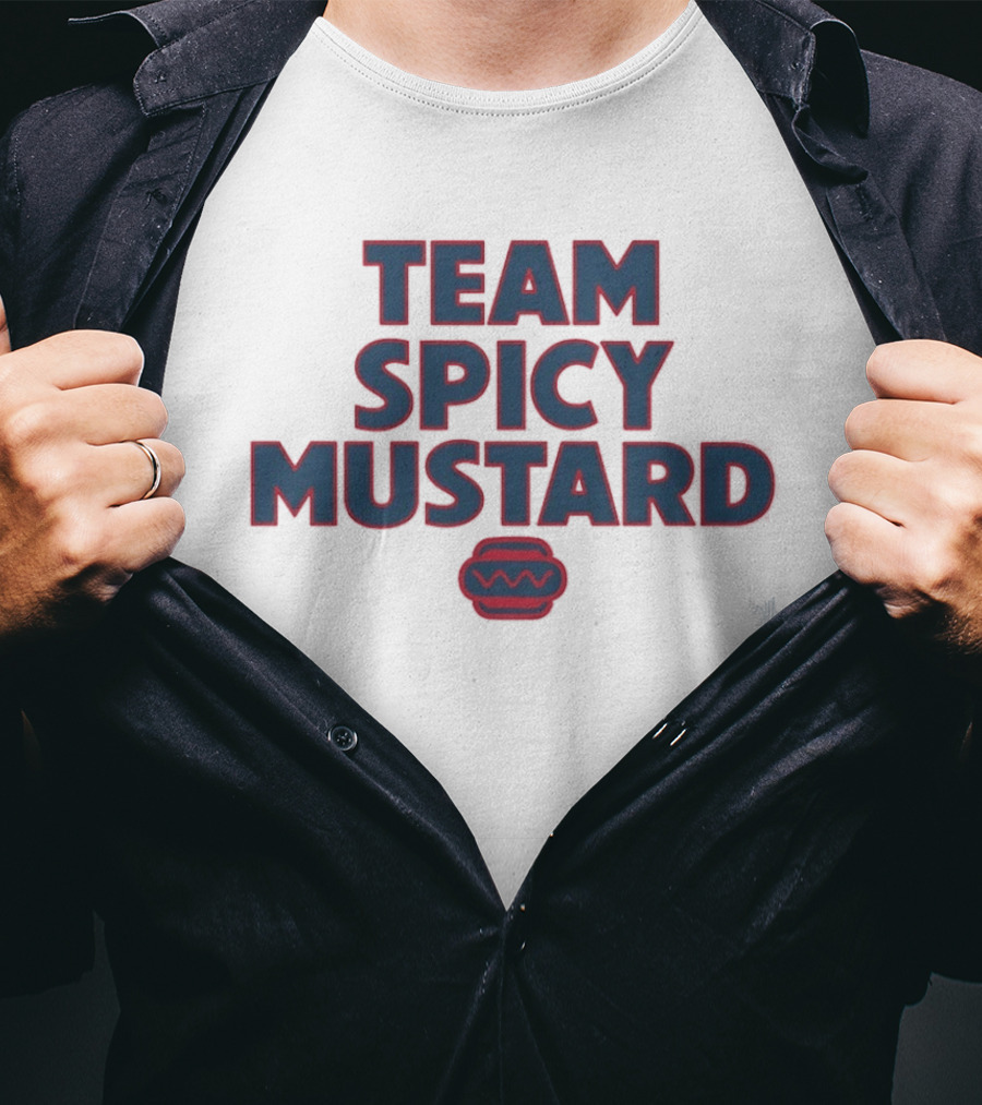 Team Spicy Mustard Hot Dog Condiment Foodie Fun T-Shirt