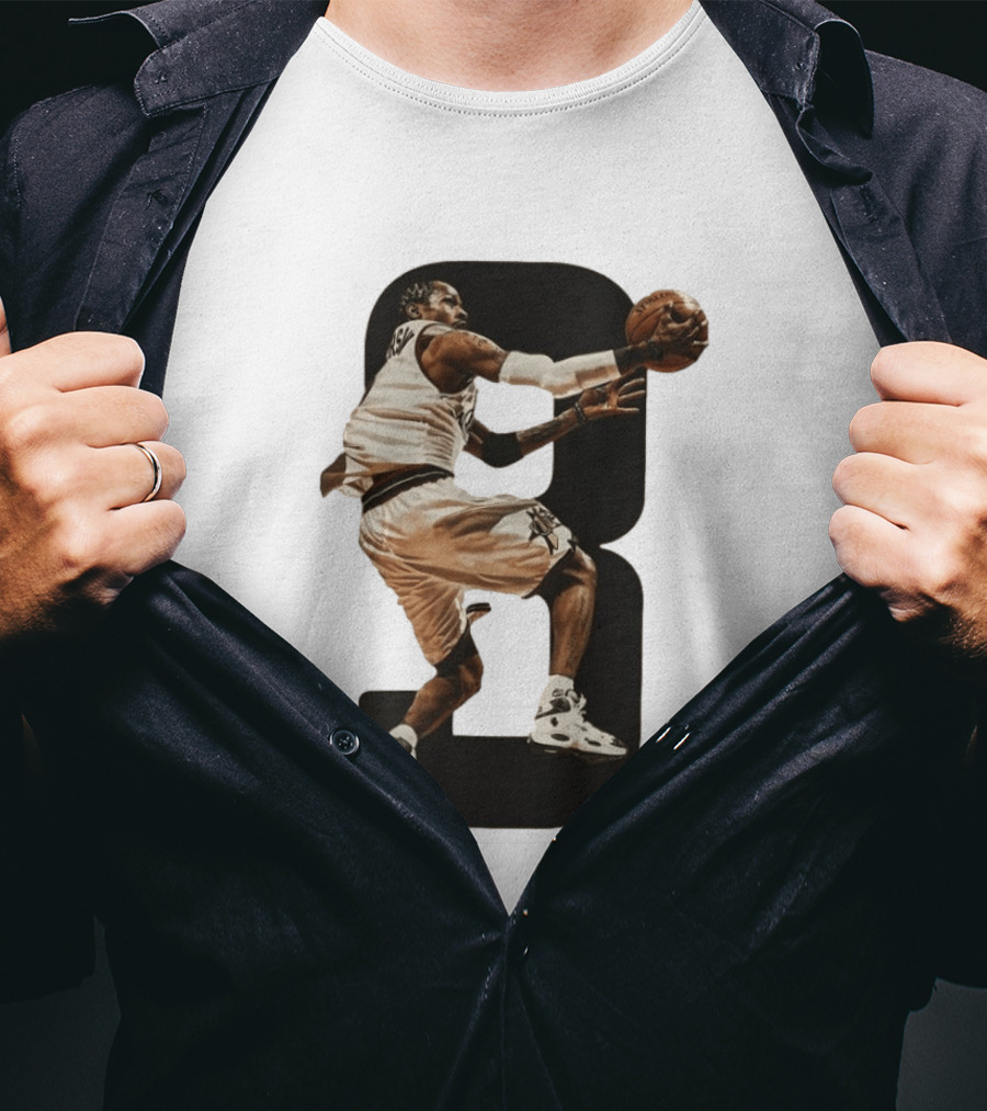 Allen Iverson Number 3 Basketball Legend Iconic Dunk T-Shirt