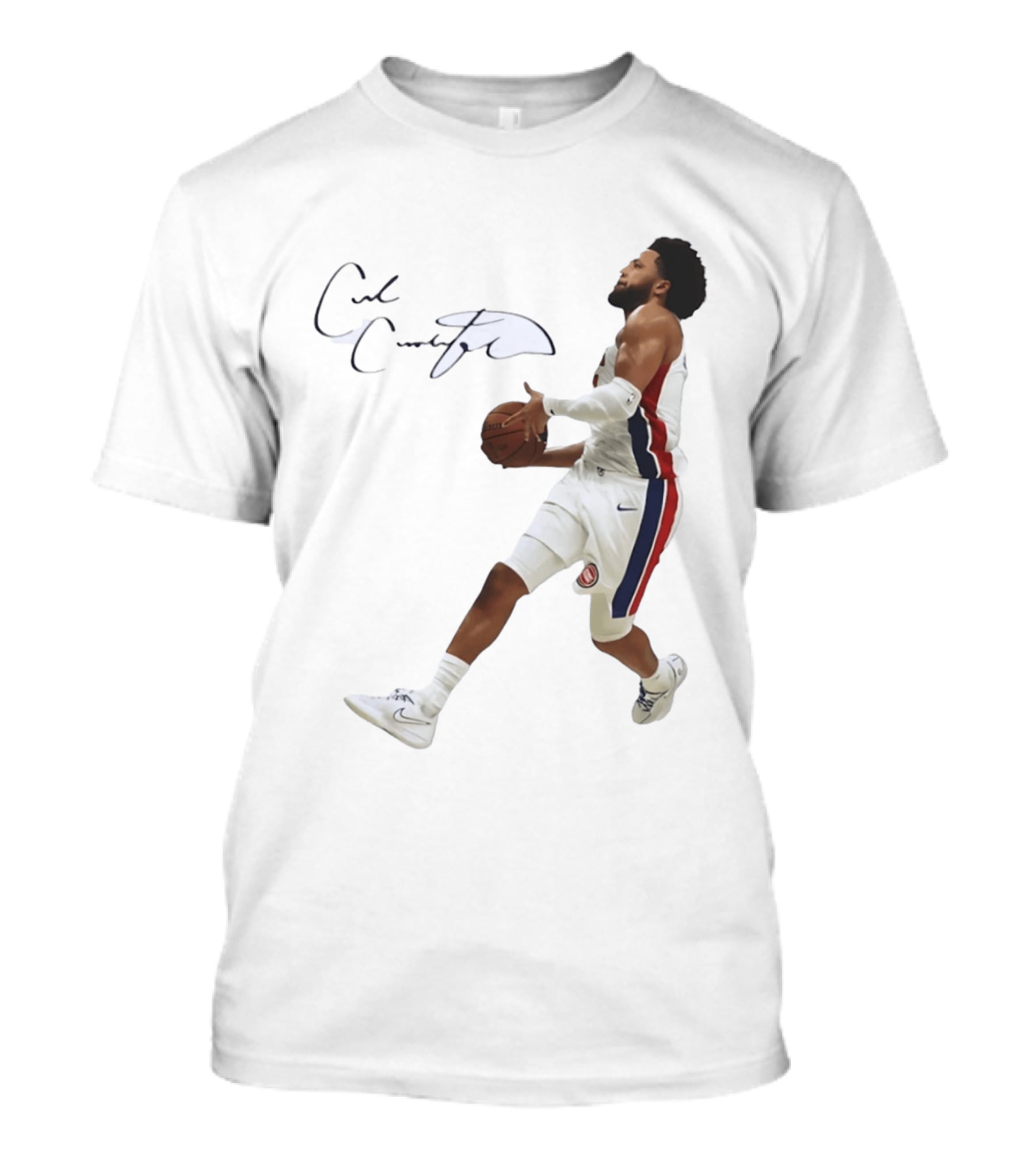 Cade Cunningham Autographed Windmill Dunk Detroit Basketball T-Shirt