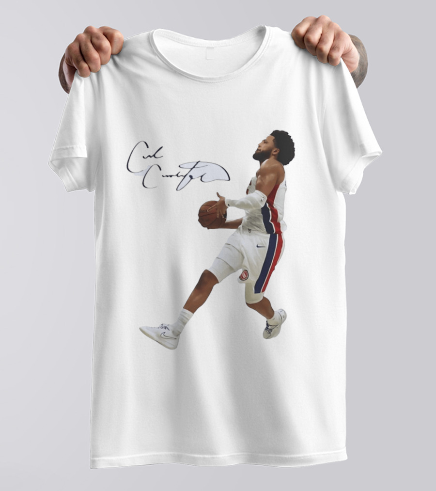 Cade Cunningham Autographed Windmill Dunk Detroit Basketball T-Shirt