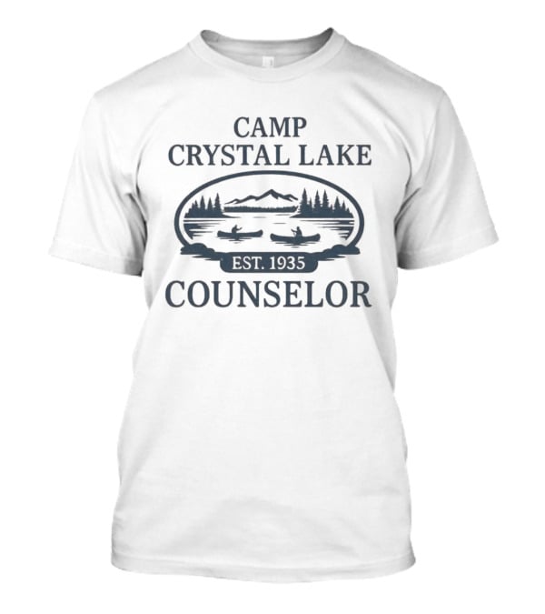Camp Crystal Lake Counselor Est. 1935 Vintage Camp Scene T-Shirt