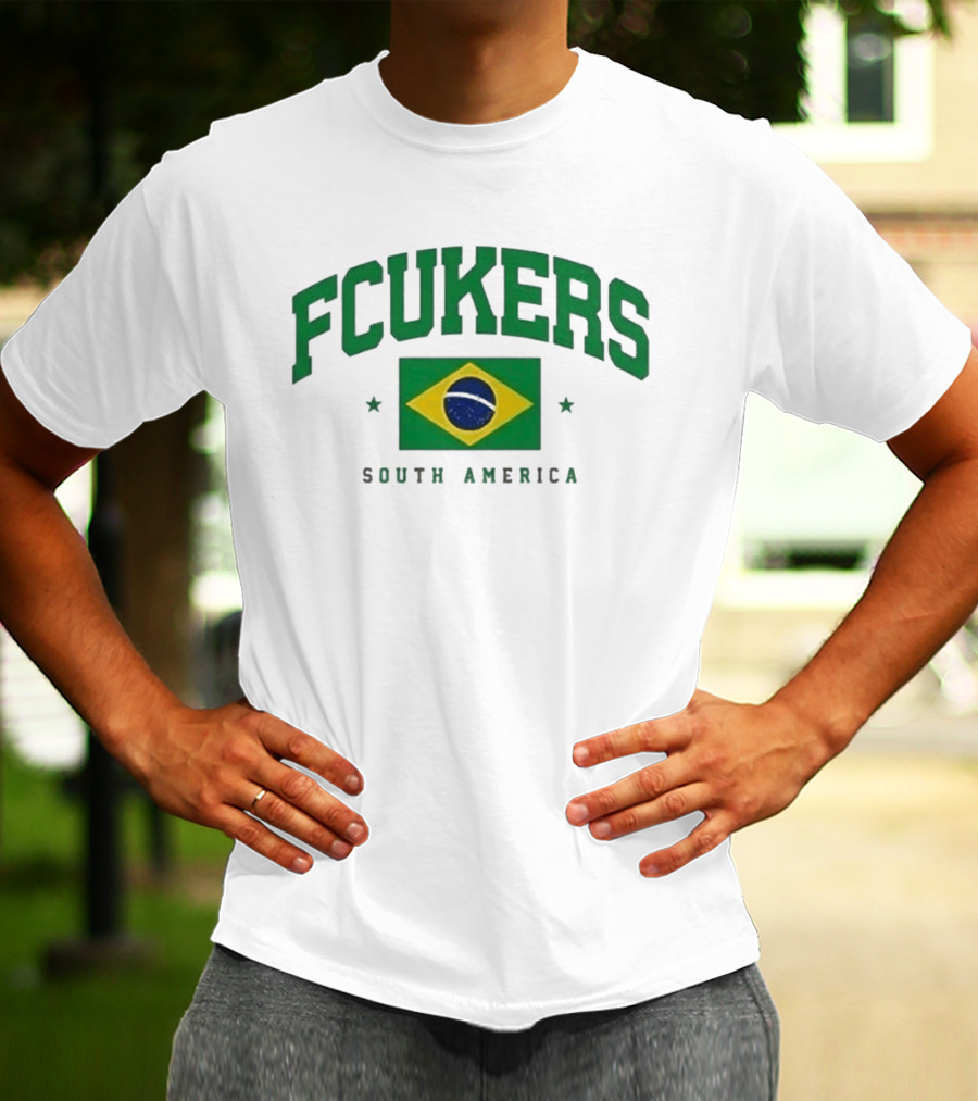 FCUKERS Brasil South America Brazil Flag T-Shirt