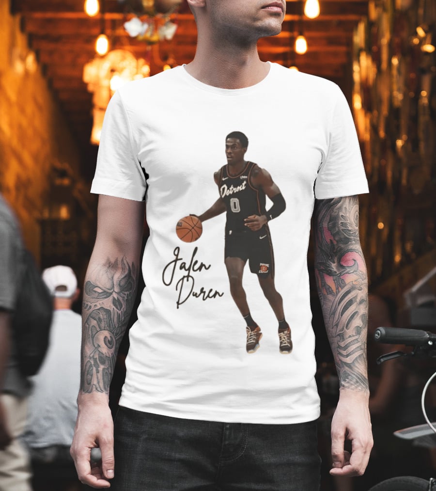 Jalen Duren Detroit Pistons Basketball Player Number 0 T-Shirt