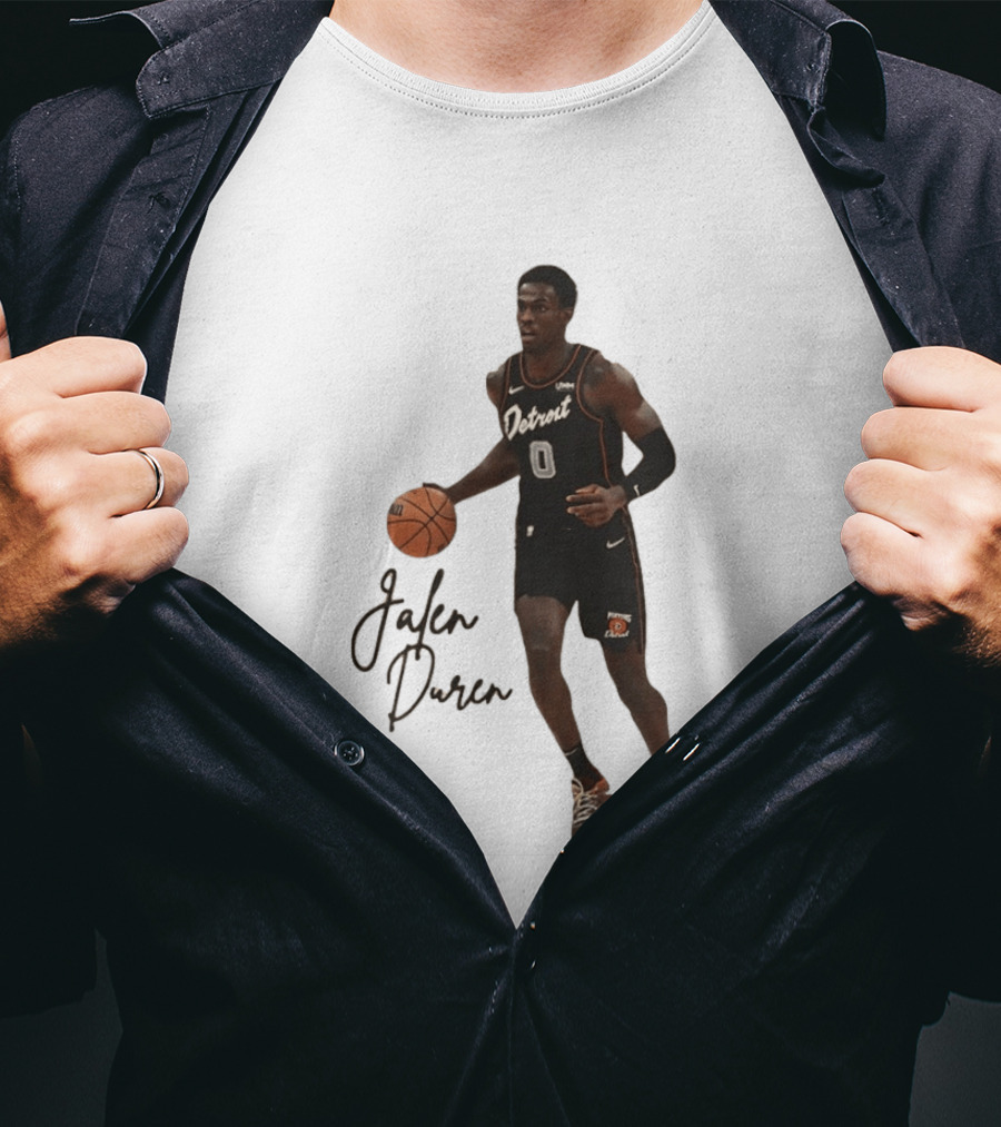 Jalen Duren Detroit Pistons Basketball Player Number 0 T-Shirt