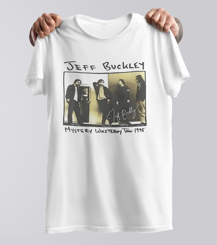 Jeff Buckley Mystery Whiteroy Tour 1995 Signature Image T-Shirt