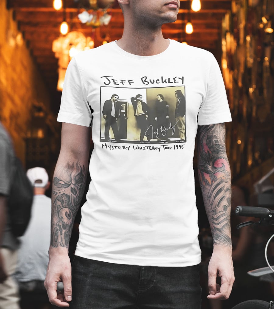 Jeff Buckley Mystery Whiteroy Tour 1995 Signature Image T-Shirt