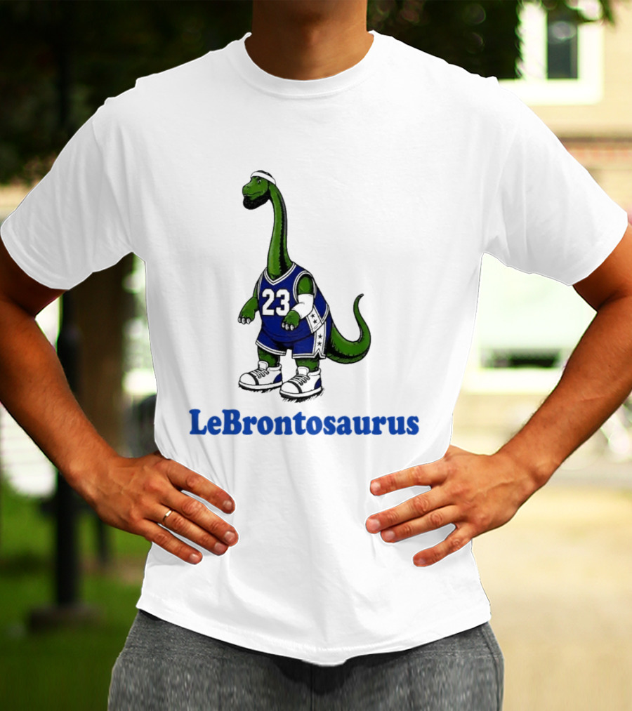 LeBrontosaurus 23 Dinosaur Basketball Player T-Shirt