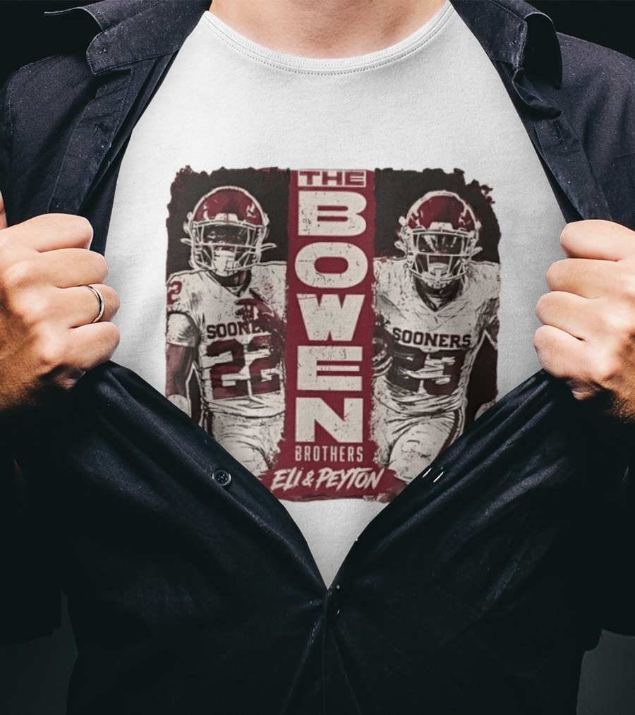 Oklahoma Sooners The Bowen Brothers Eli & Peyton Football Team T-Shirt
