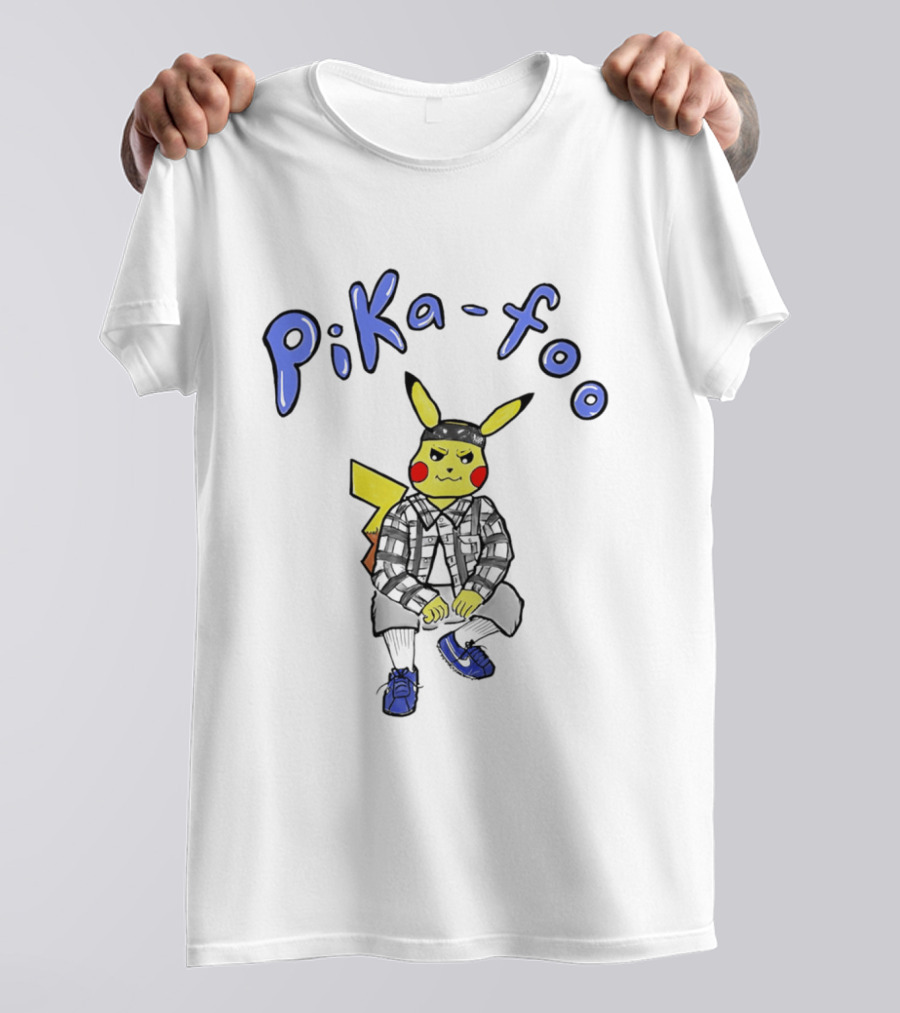 Pika Foo Pikachu Urban Style Character Fashion T-Shirt