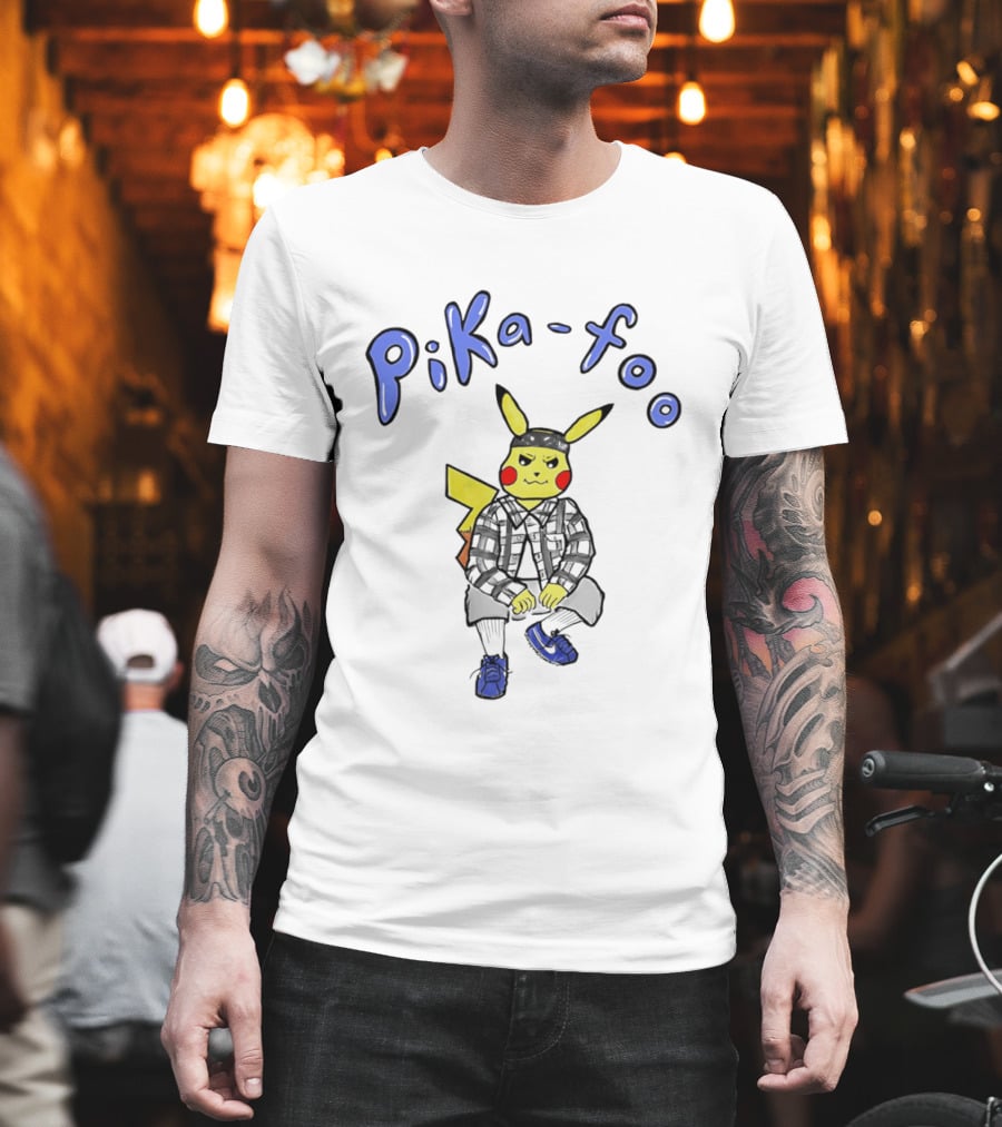 Pika Foo Pikachu Urban Style Character Fashion T-Shirt