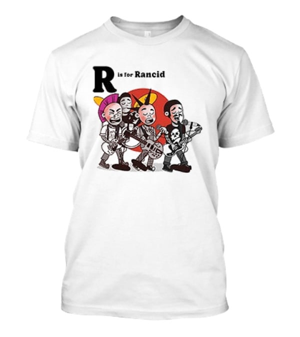 R Is For Rancid Punk Band Cartoon Characters T-Shirt
